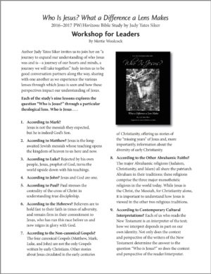 Who Is Jesus? Workshop for Leaders