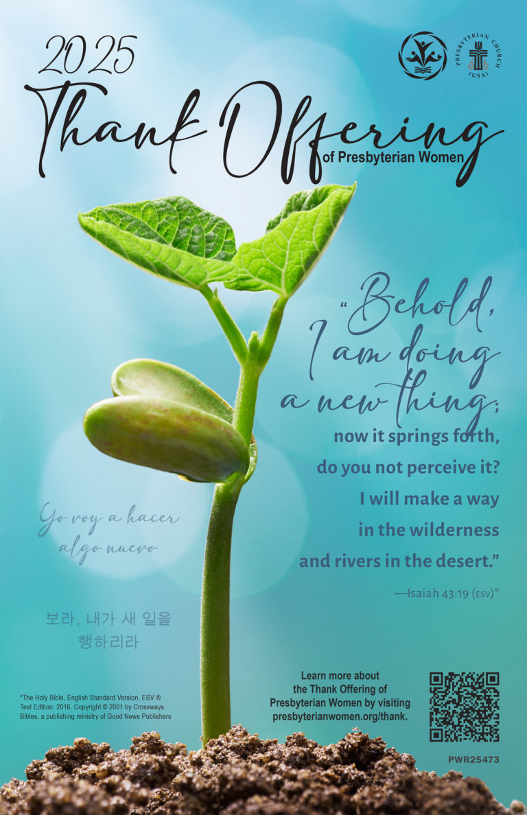 2025 Thank Offering poster/placemat – Presbyterian Women