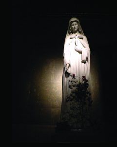 St. Therese of Lisieux was a French nun, who is the patron saint of missions. This Catholic figure inspires many people to respond to others’ suffering, in whatever ways they can. This statue of St. Therese is from St. Stephen’s Basilica in Budapest, Hungary.