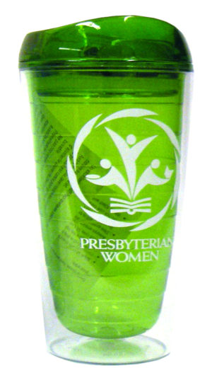 PW logo BPA-free tumbler, green