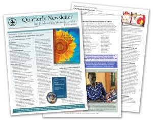 select pages of newsletter fanned