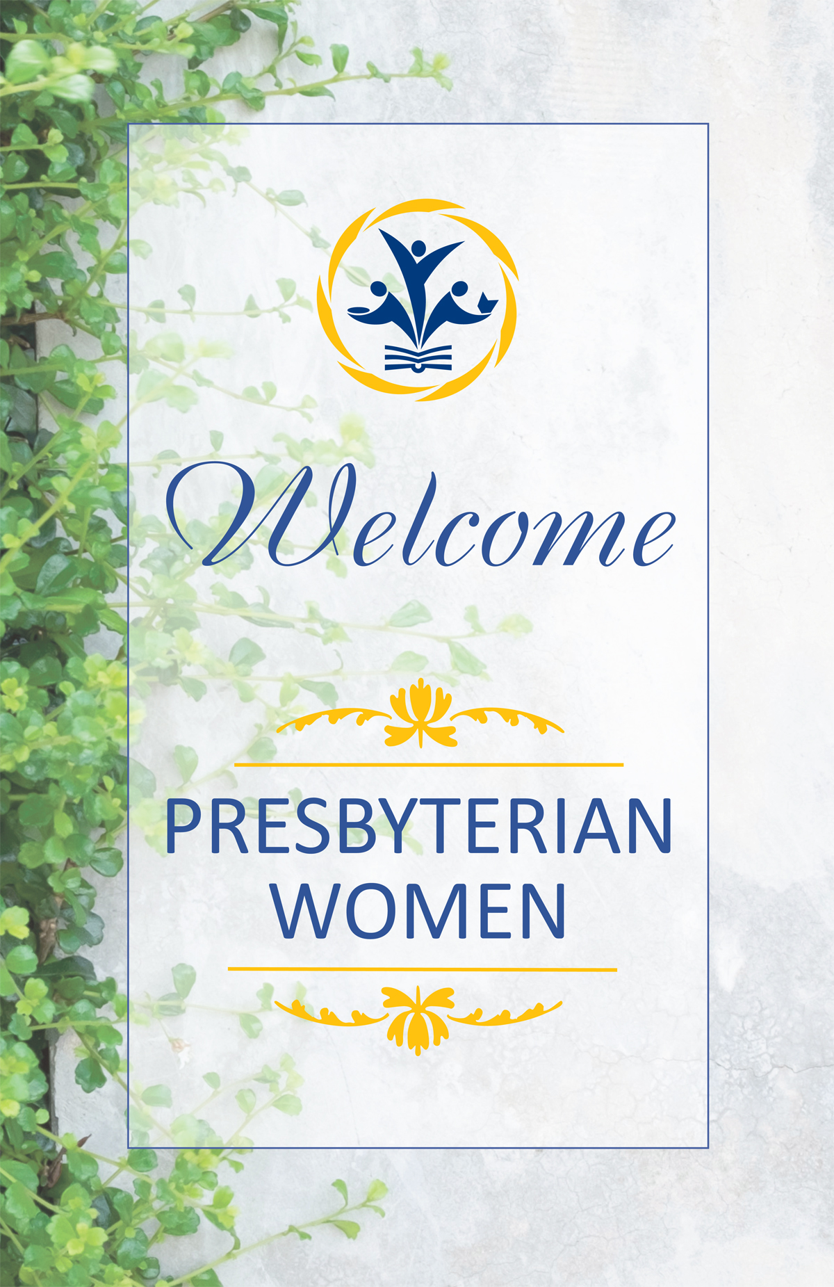 PW" Garden Banner English Presbyterian Women
