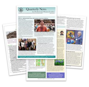 fanned pages of newsletter