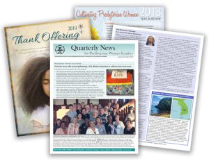 fanned pages of newsletter