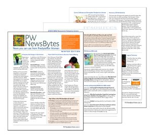 fanned pages of newsletter