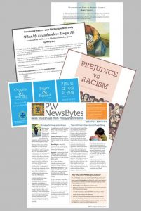 newsletter pages fanned out