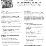 <i>Celebrating Sabbath</i> - Workshop for Leaders