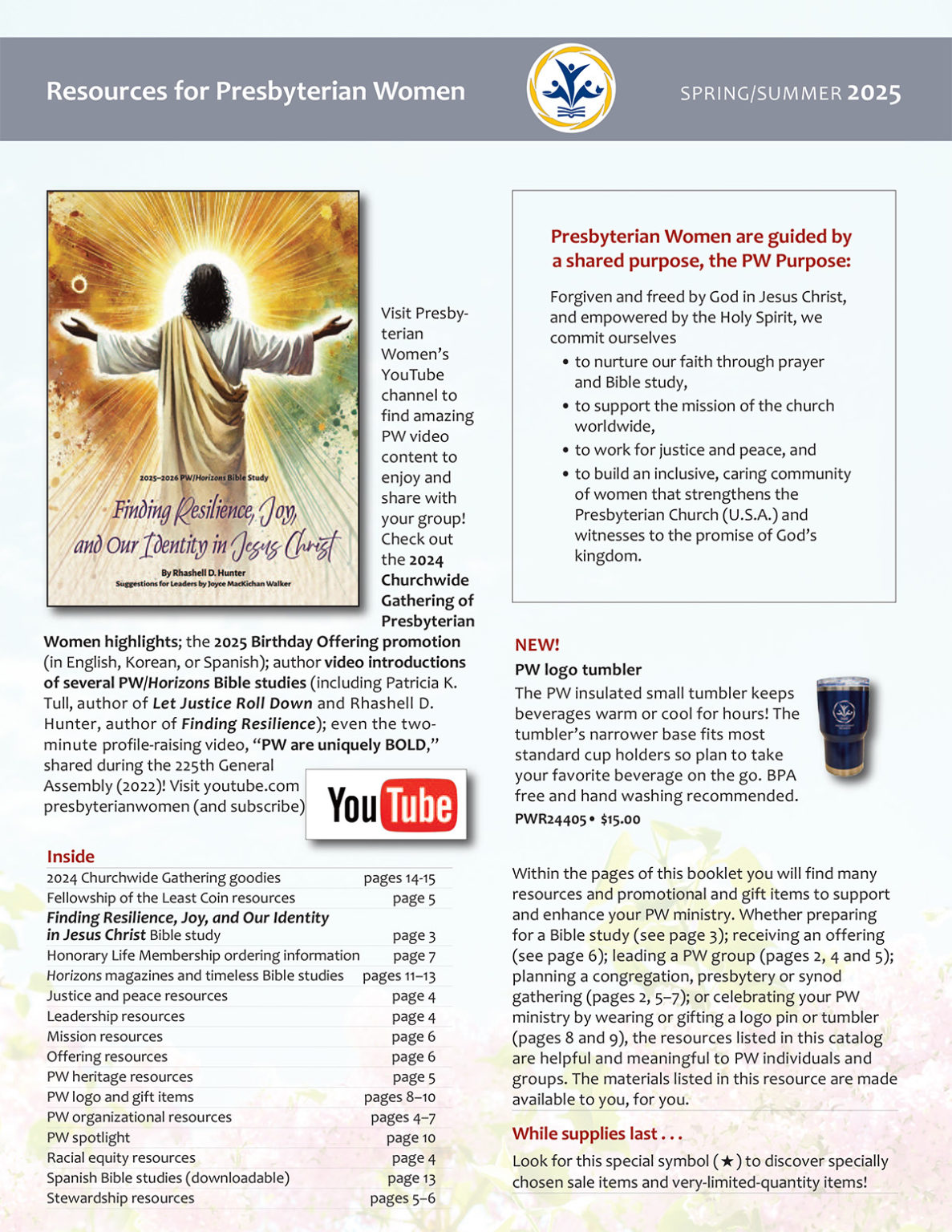 PW Resource Catalog (Spring/Summer edition) Presbyterian Women