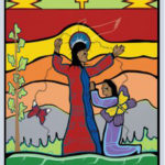 <i>Who Is Jesus?</i> - Pendant This pendant/charm features the work of Cree artist Ovide Joseph Bighetty, entitled Because He Lives, We Can Face Tomorrow. Wear as a reminder of that promise.