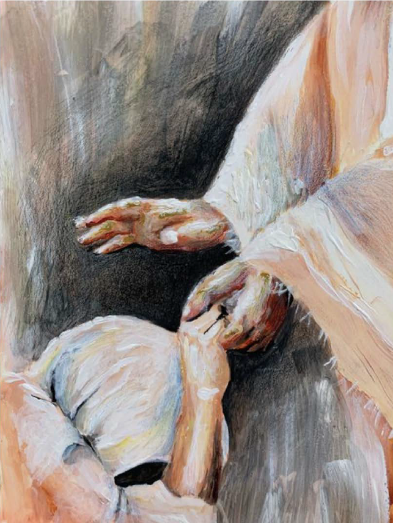 Lesson 7 Artwork: "By His Hands" by McKayla Lee